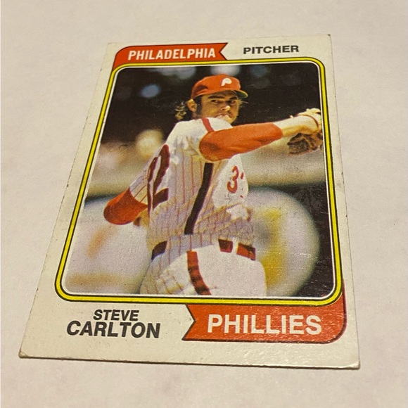 Steve Carlton 1974 Topps Baseball Card # 95 Philadelphia Phillies Vintage - Picture 3 of 3